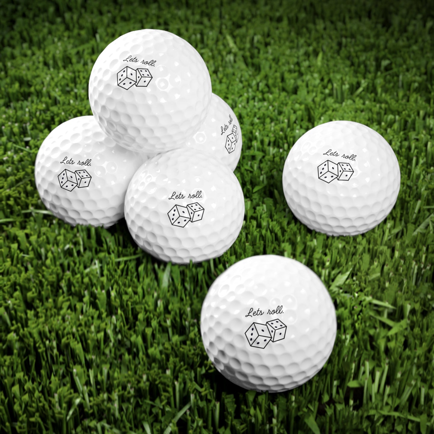 “Let’s roll” Golf Balls, 6pcs