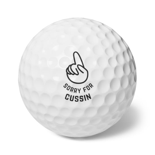 “Sorry for cussin” Golf Balls, 6pcs